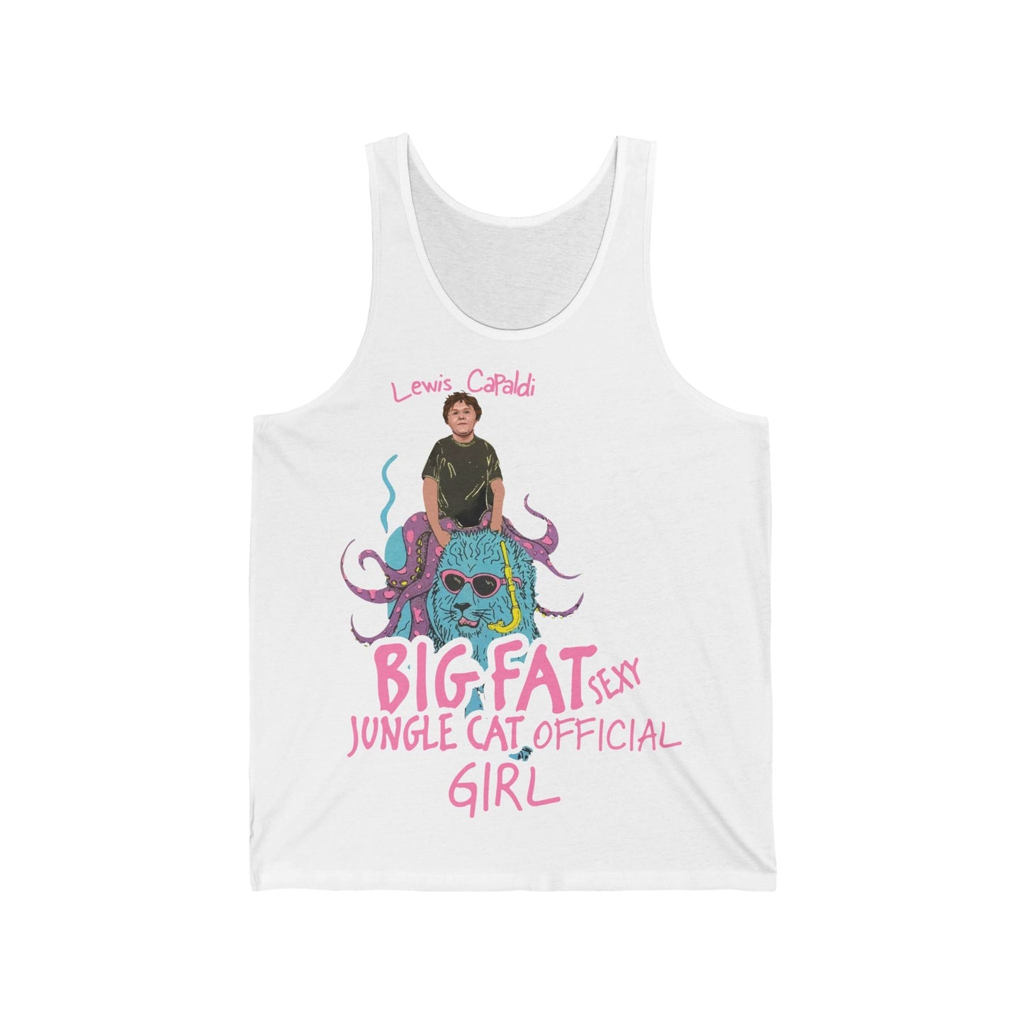 Lewis Capaldi Unisex Jersey Tank Top -  Big Fat Sexy jungle cats