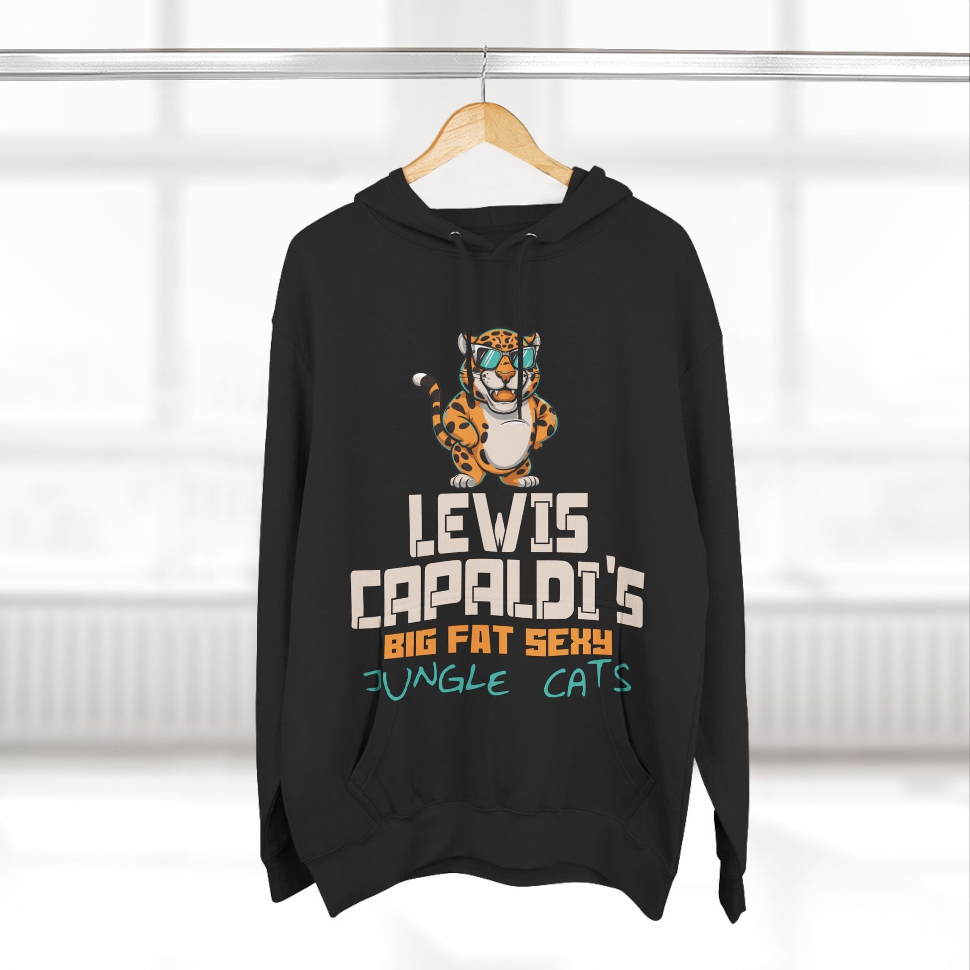 Lewis Capaldi Three-Panel Fleece Hoodie - Big Fat Sexy Jungle Cats - Hoodie