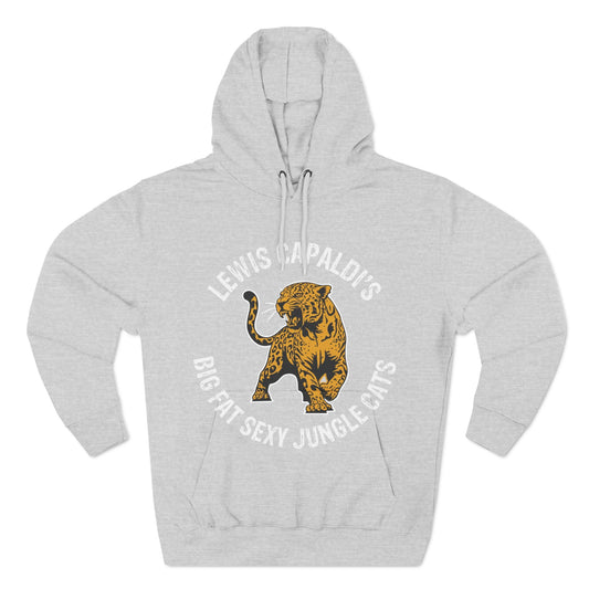 Lewis Capaldi Three-Panel Fleece Hoodie - Big Fat Sexy Jungle Cats