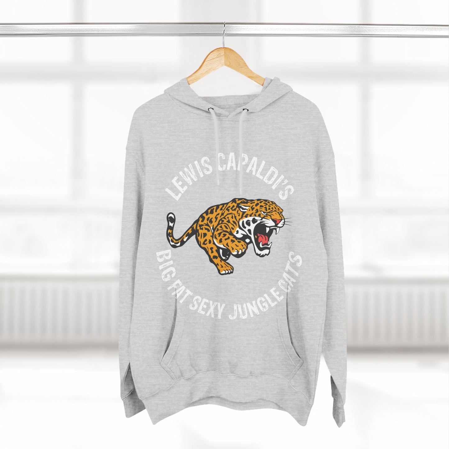 Lewis Capaldi Three-Panel Fleece Hoodie - Big Fat Sexy Jungle Cats