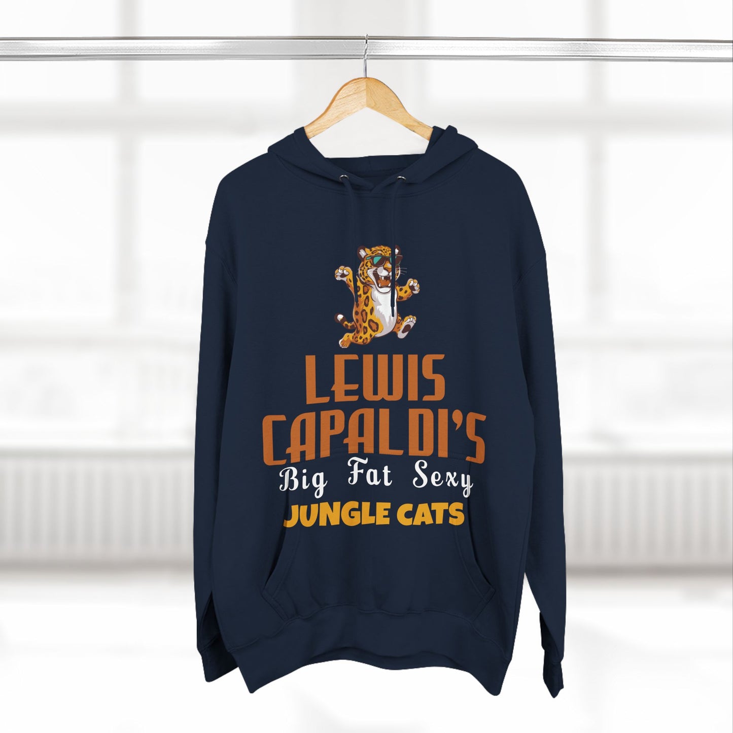 Lewis Capaldi Three-Panel Fleece Hoodie - Big Fat Sexy Jungle Cats