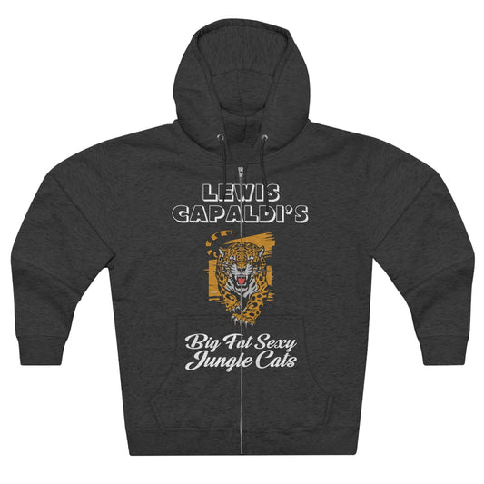 Lewis Capaldi Unisex Zip Hoodie - Big Fat Sexy Jungle Cats