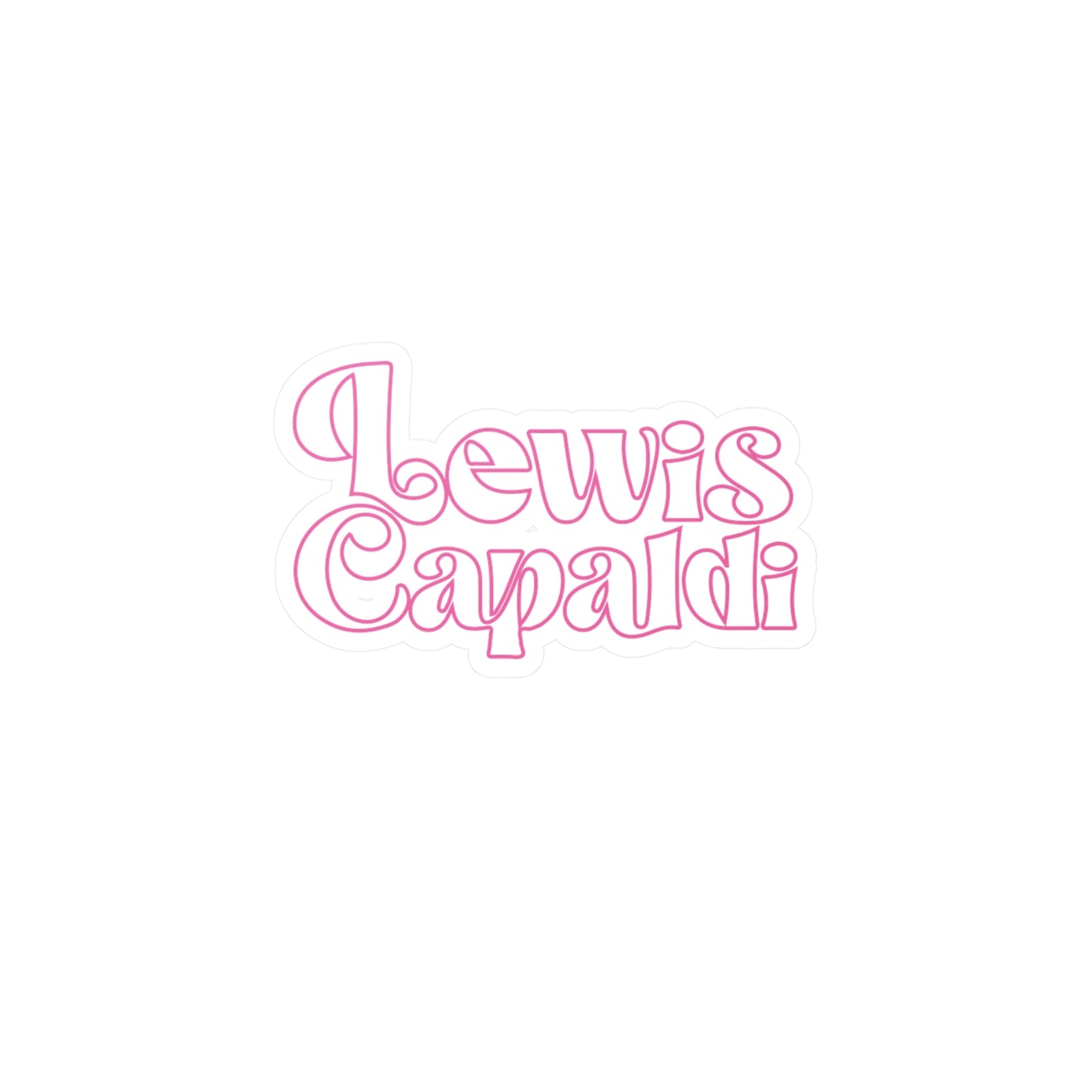 Lewis Capaldi Kiss-Cut Vinyl Stickers - Writing