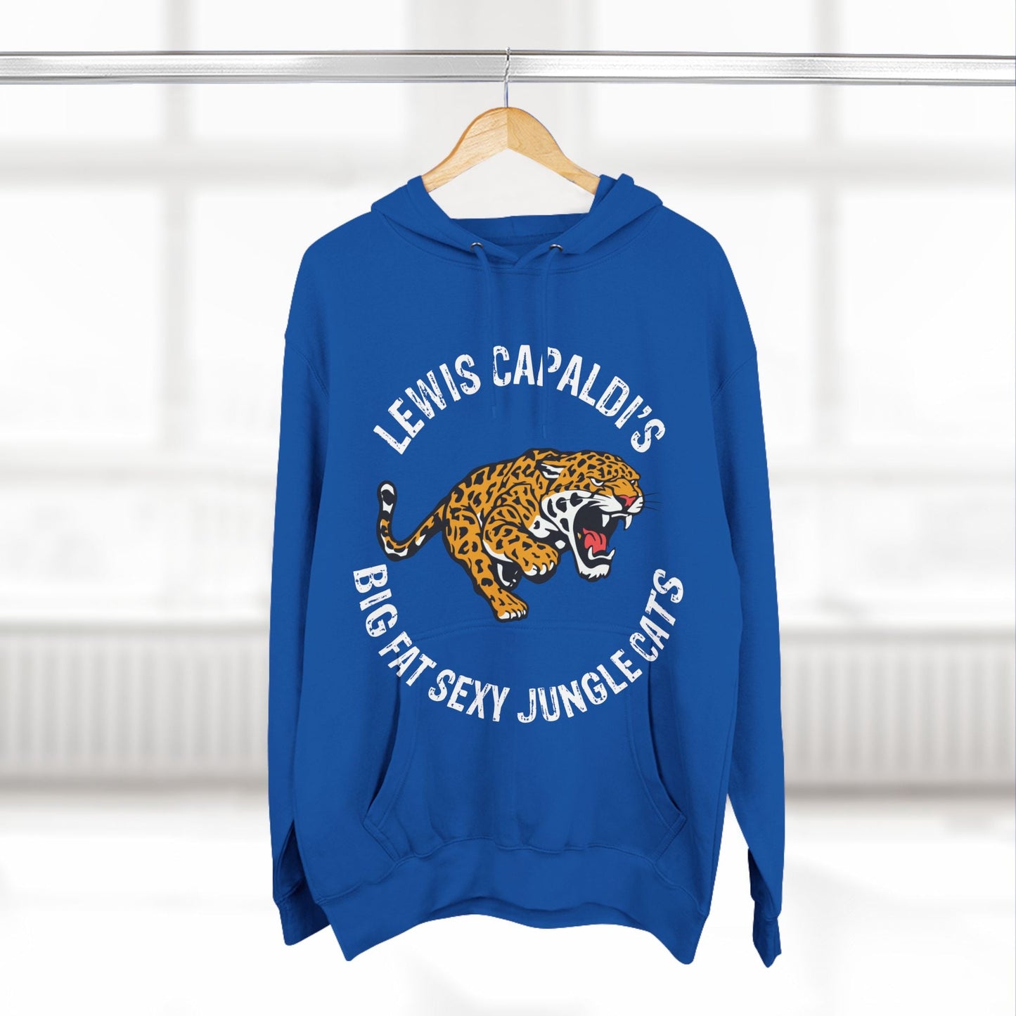 Lewis Capaldi Three-Panel Fleece Hoodie - Big Fat Sexy Jungle Cats