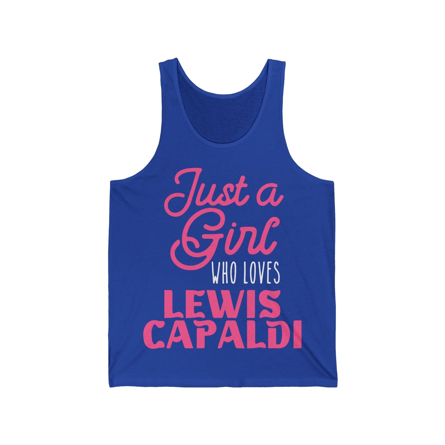 Lewis Capaldi Unisex Jersey Tank Top - Just a girl who loves Lewis Capaldi