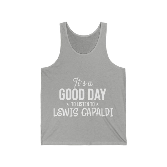 Lewis Capaldi Unisex Jersey Tank - It's a good day to listen to Lewis Capaldi