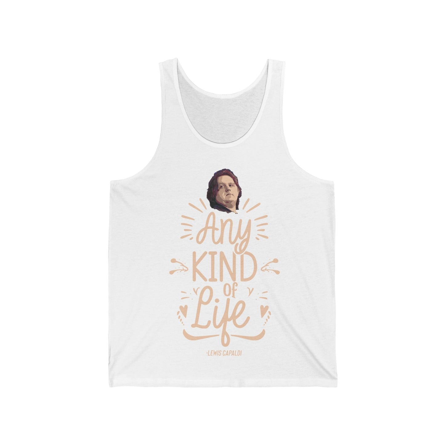 Lewis Capaldi Unisex Jersey Tank Top - Any kind of life