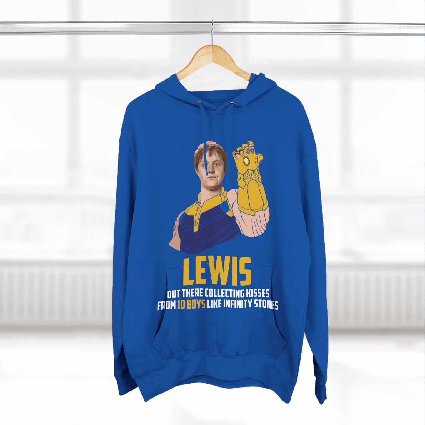 Lewis Capaldi Three-Panel Fleece Hoodie - Lewis out there collecting kisses from 1D boys