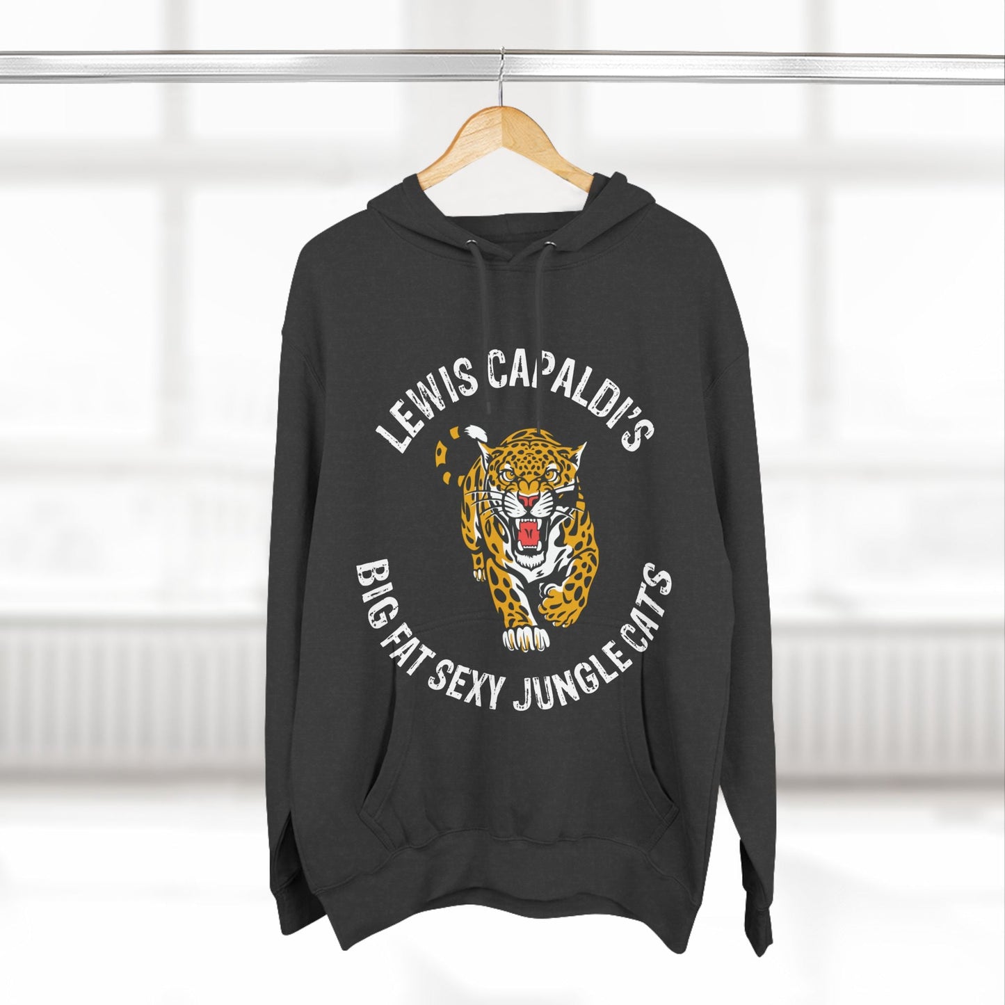 Lewis Capaldi Three-Panel Fleece Hoodie - Big Fat Sexy Jungle Cats