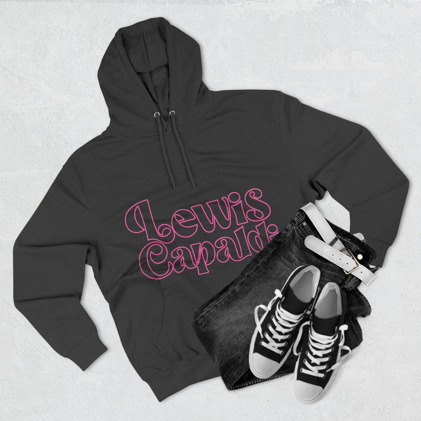 Lewis Capaldi Three-Panel Fleece Hoodie - Writing