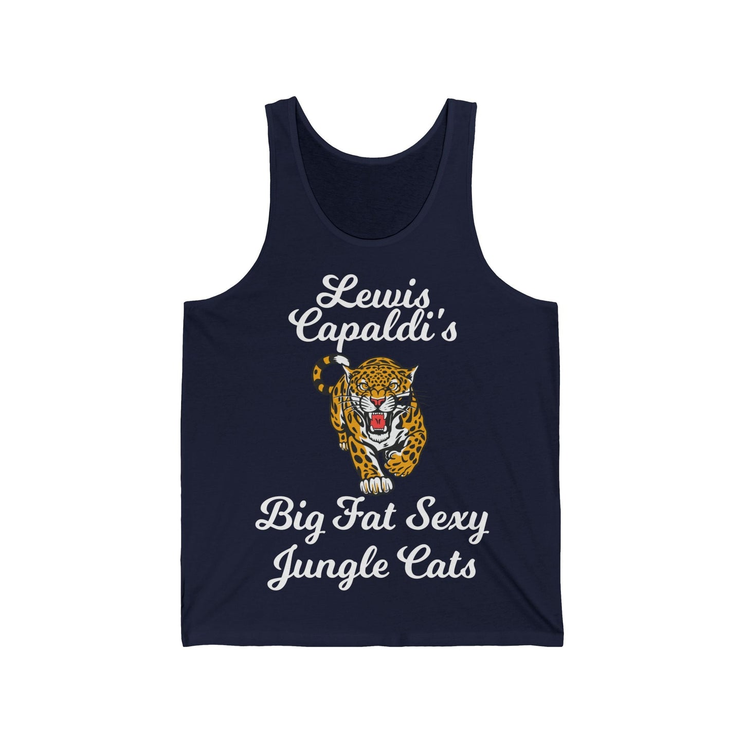 Lewis Capaldi Unisex Jersey Tank Top - Big Fat Sexy jungle cats