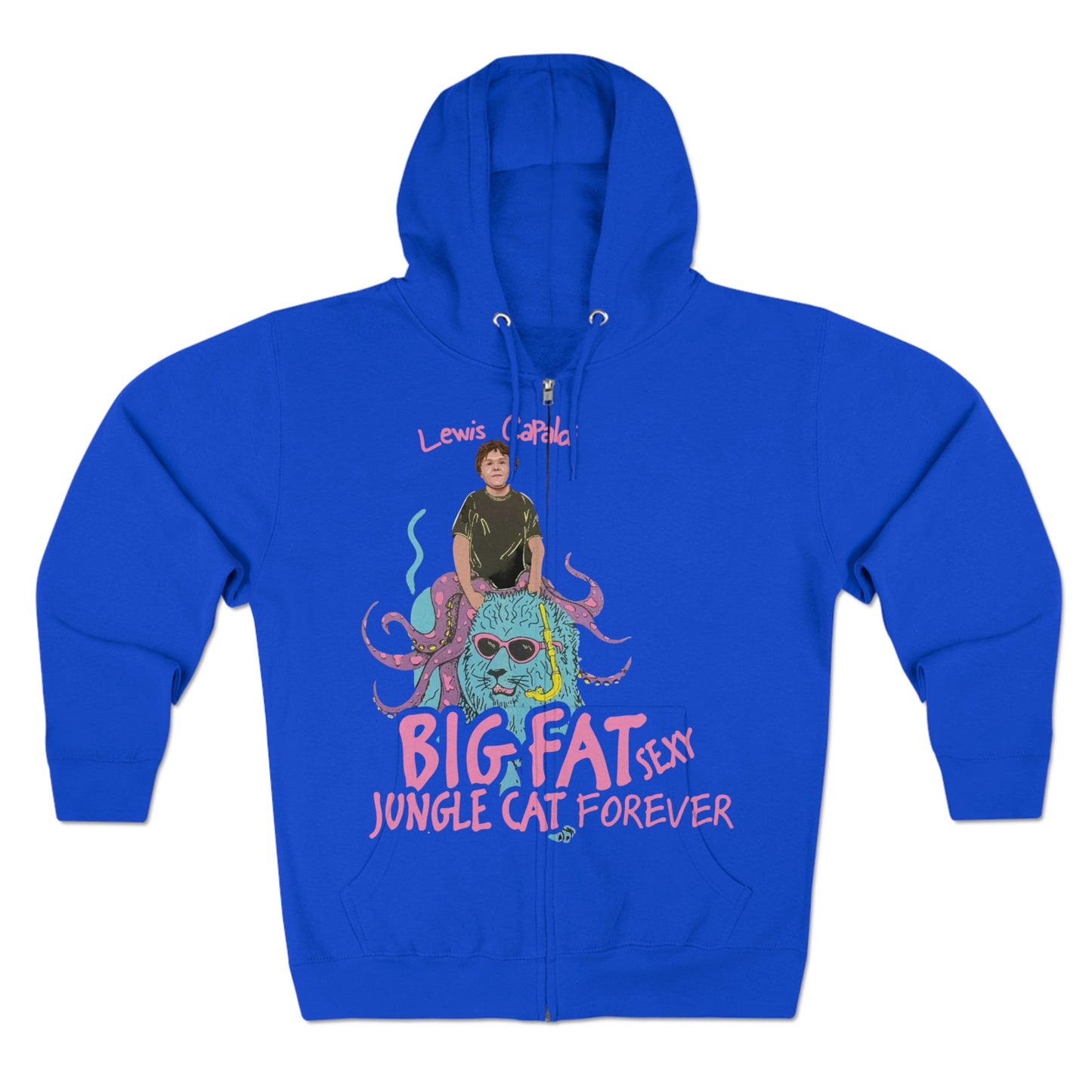 Lewis Capaldi Unisex Zip Hoodie - Big Fat Sexy Jungle Cats