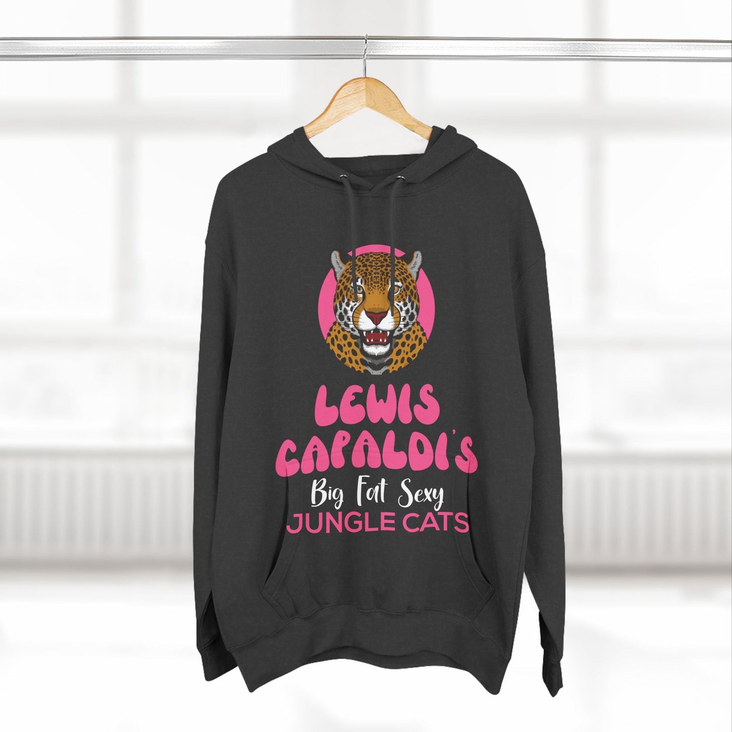 Lewis Capaldi Three-Panel Fleece Hoodie - Big Fat Sexy Jungle Cats - Hoodie