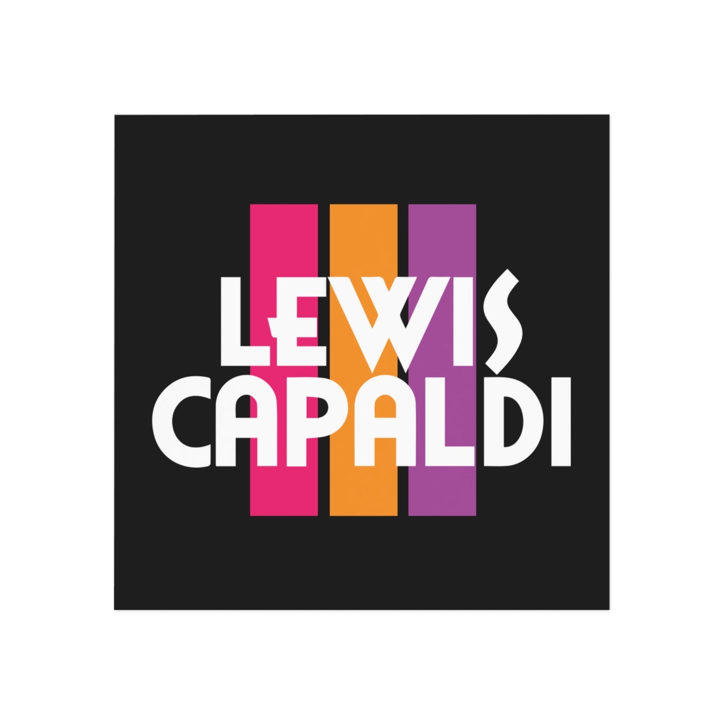 Lewis Capaldi Square Magnet - Writing