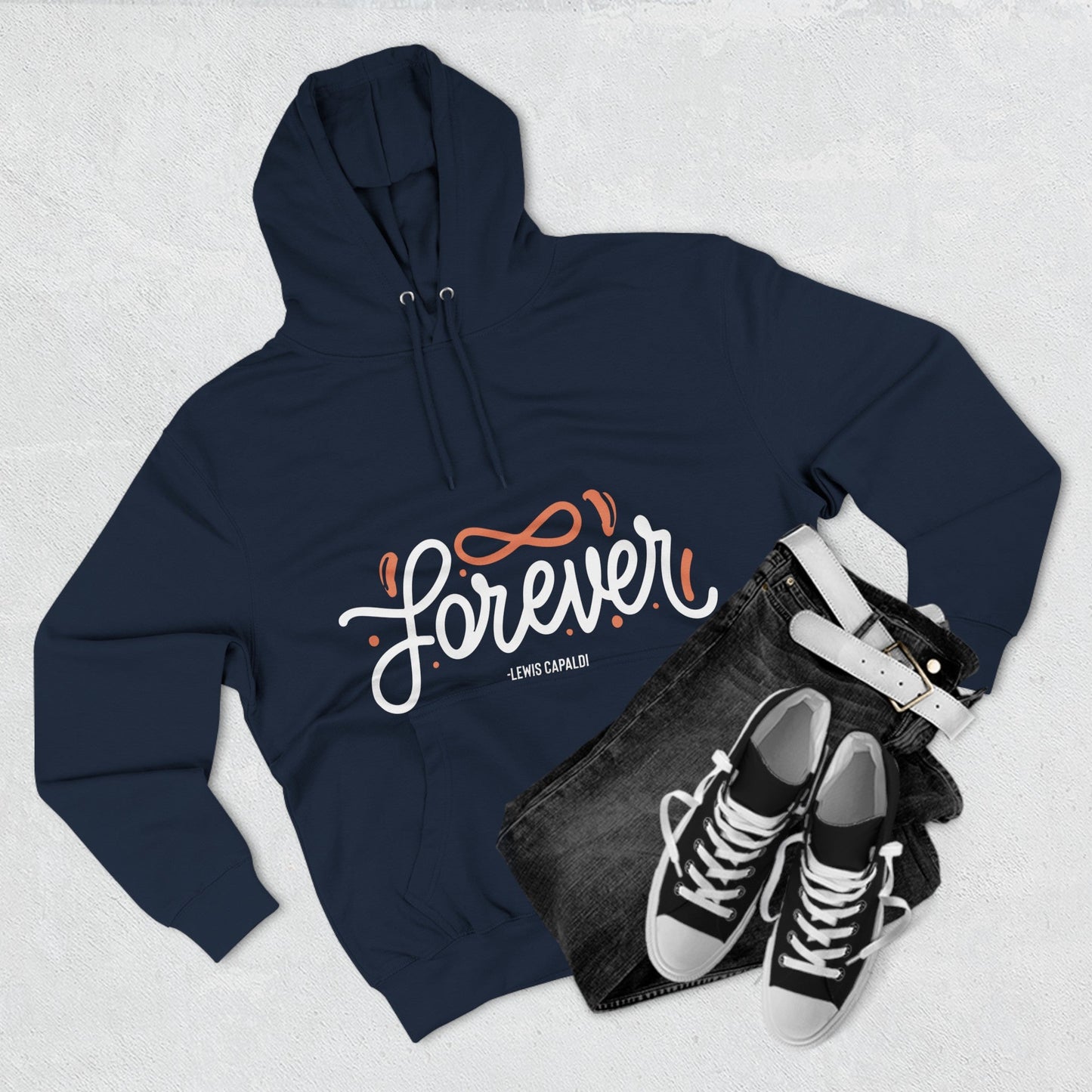 Lewis Capaldi Three-Panel Fleece Hoodie - Forever