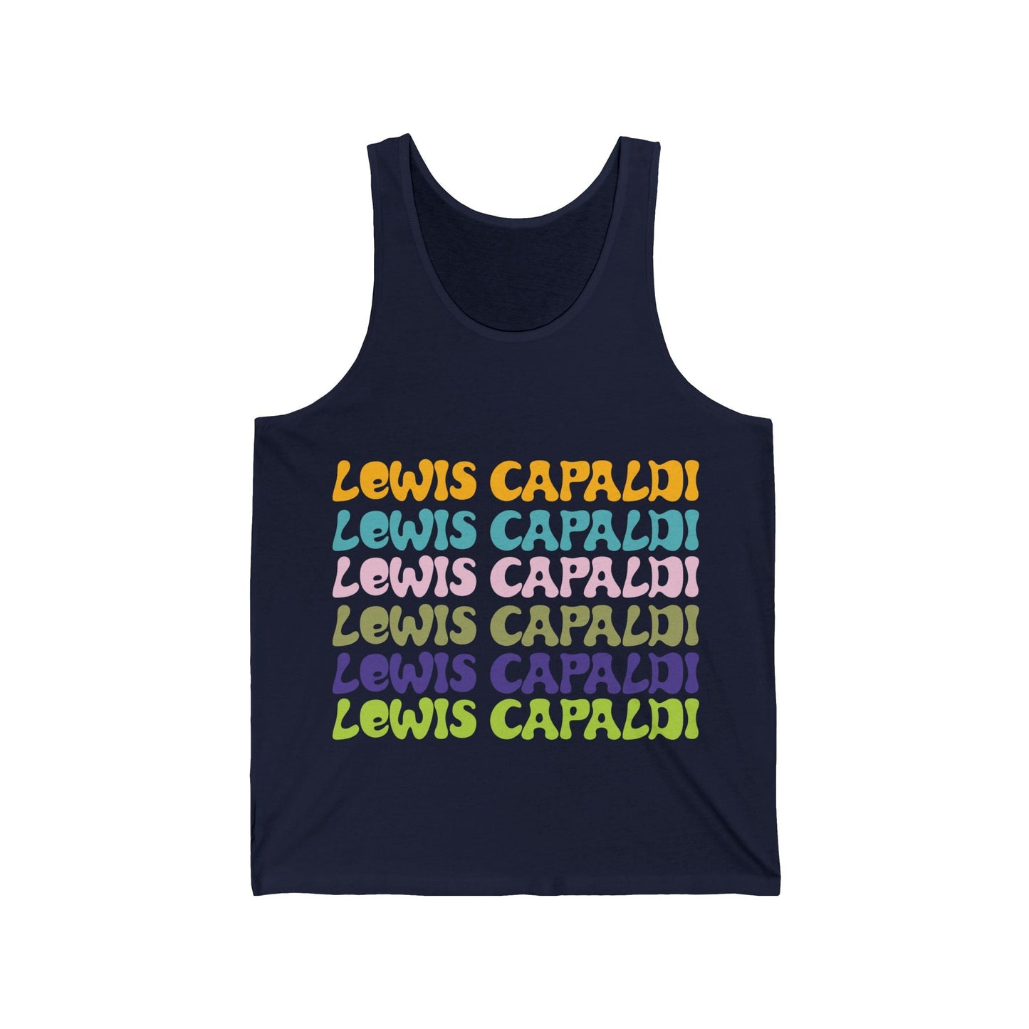 Lewis Capaldi Unisex Jersey Tank Top - Writing