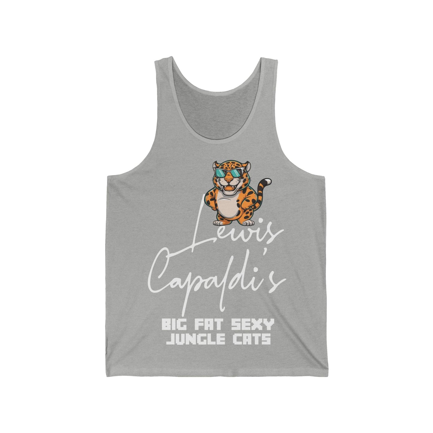 Lewis Capaldi Unisex Jersey Tank Top - Big Fat Sexy Jungle Cats - S / Athletic Heather - Tank Top