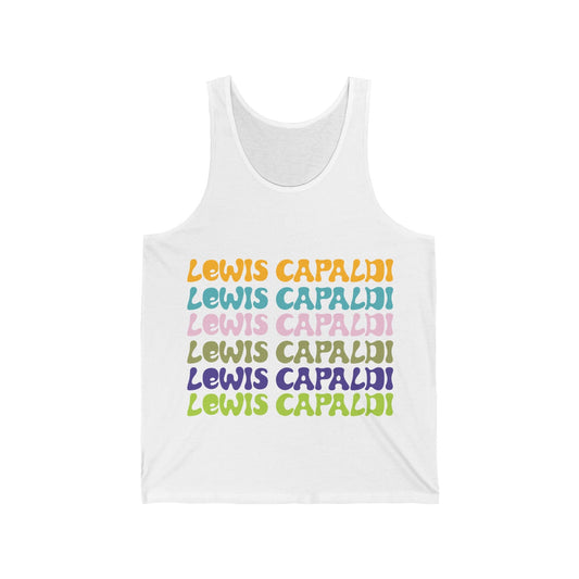 Lewis Capaldi Unisex Jersey Tank Top - Writing