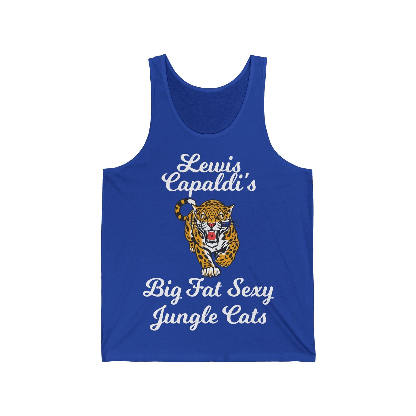 Lewis Capaldi Unisex Jersey Tank Top - Big Fat Sexy jungle cats