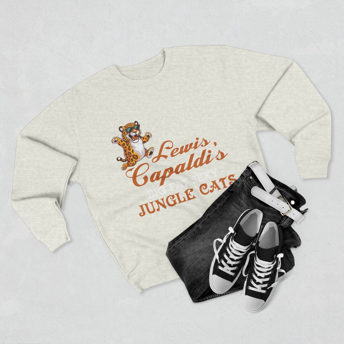 Lewis Capaldi Unisex Crewneck Sweatshirt - Big Fat Sexy Jungle Cats