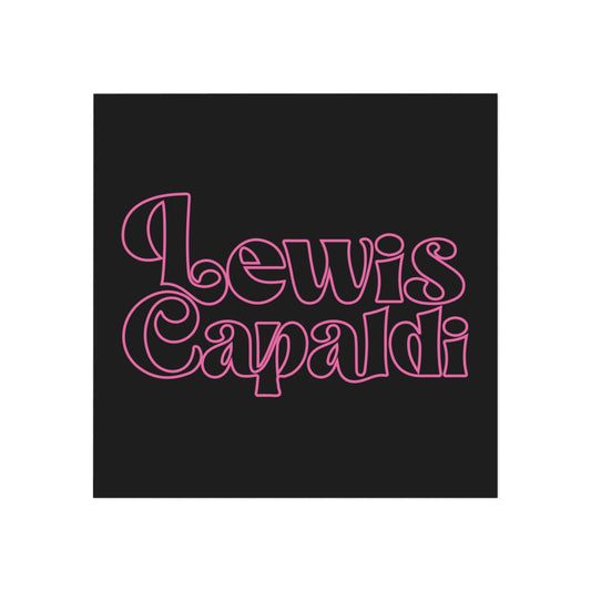 Lewis Capaldi Square Magnet - Writing