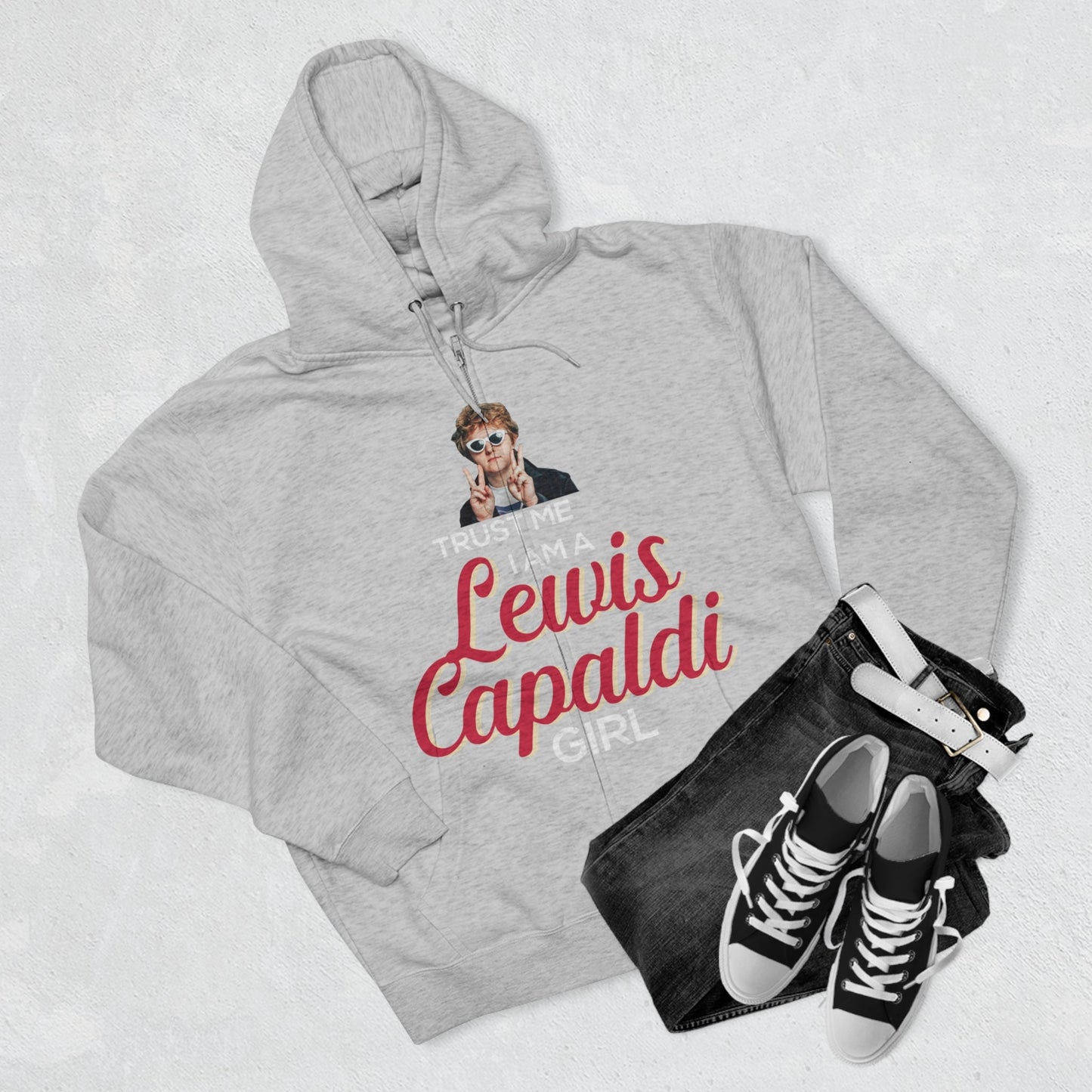 Lewis Capaldi Unisex Zip Hoodie - Trust me I am a Lewis Capaldi Girl