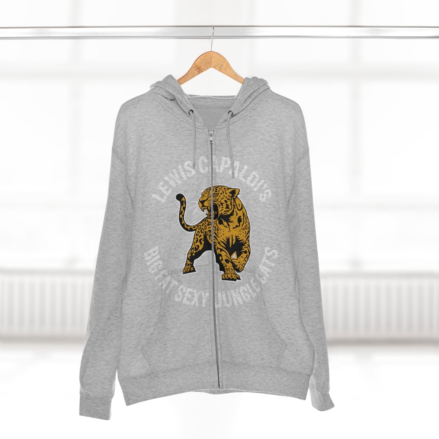 Lewis Capaldi Unisex Zip Hoodie - Big Fat Sexy Jungle Cats