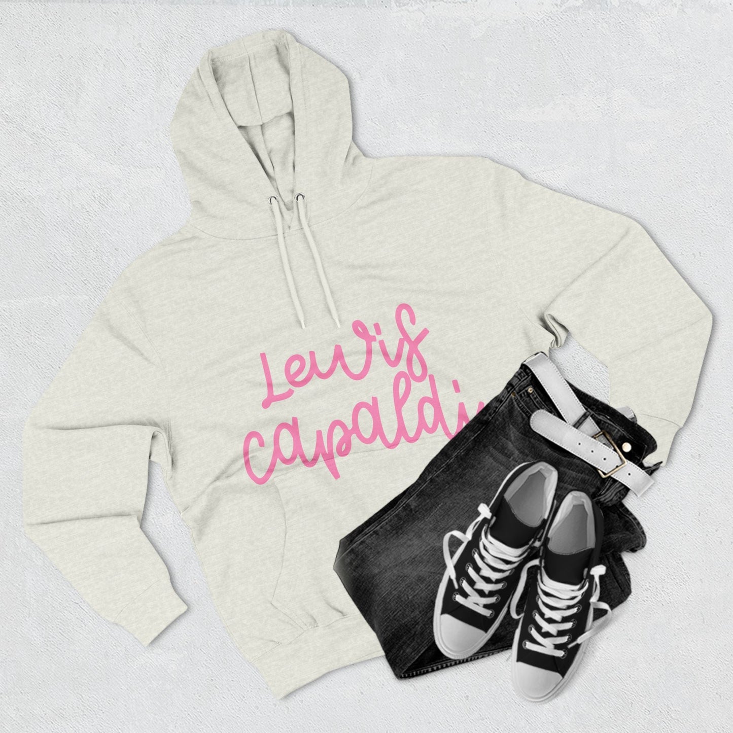 Lewis Capaldi Three-Panel Fleece Hoodie - Writing