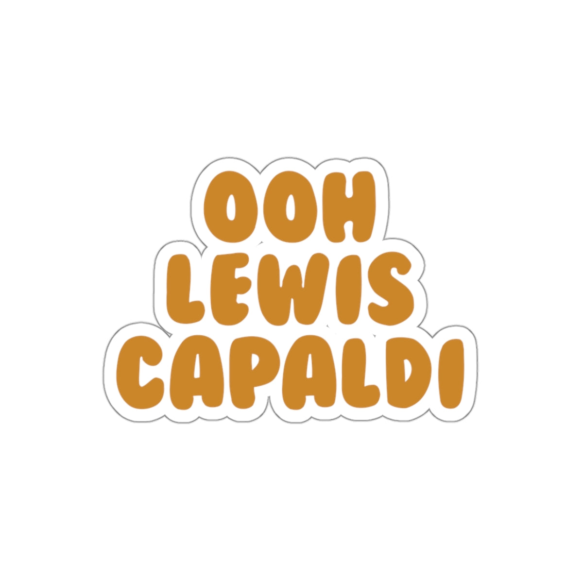 Lewis Capaldi Kiss-Cut Stickers - Ooh Lewis Capaldi