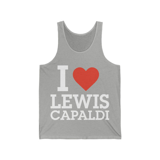 Lewis Capaldi Unisex Jersey Tank Top - I love Lewis Capaldi