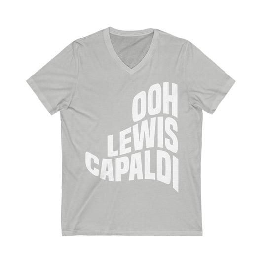 Lewis Capaldi Unisex Jersey Short Sleeve V-Neck Tee - ooh Lewis Capaldi