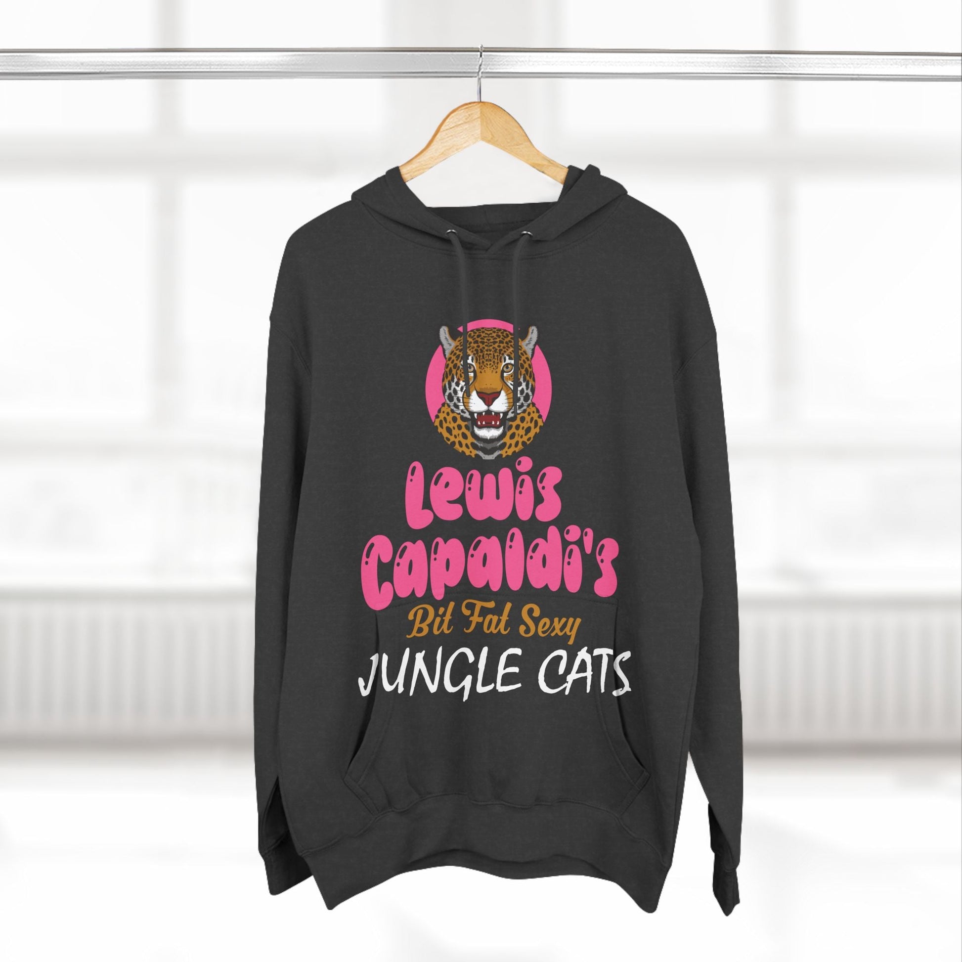 Lewis Capaldi Three-Panel Fleece Hoodie - Big Fat Sexy Jungle Cats - Hoodie