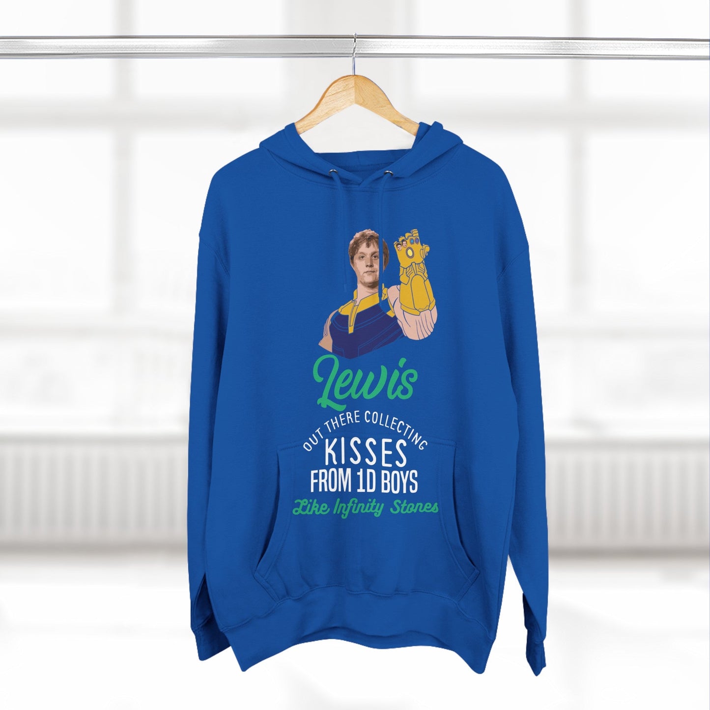 Lewis Capaldi Three-Panel Fleece Hoodie - Lewis out there collecting kisses from 1D boys