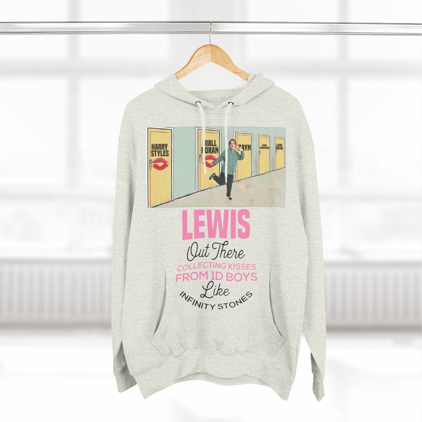 Lewis Capaldi Three-Panel Fleece Hoodie - Lewis out there collecting kisses from 1D boys