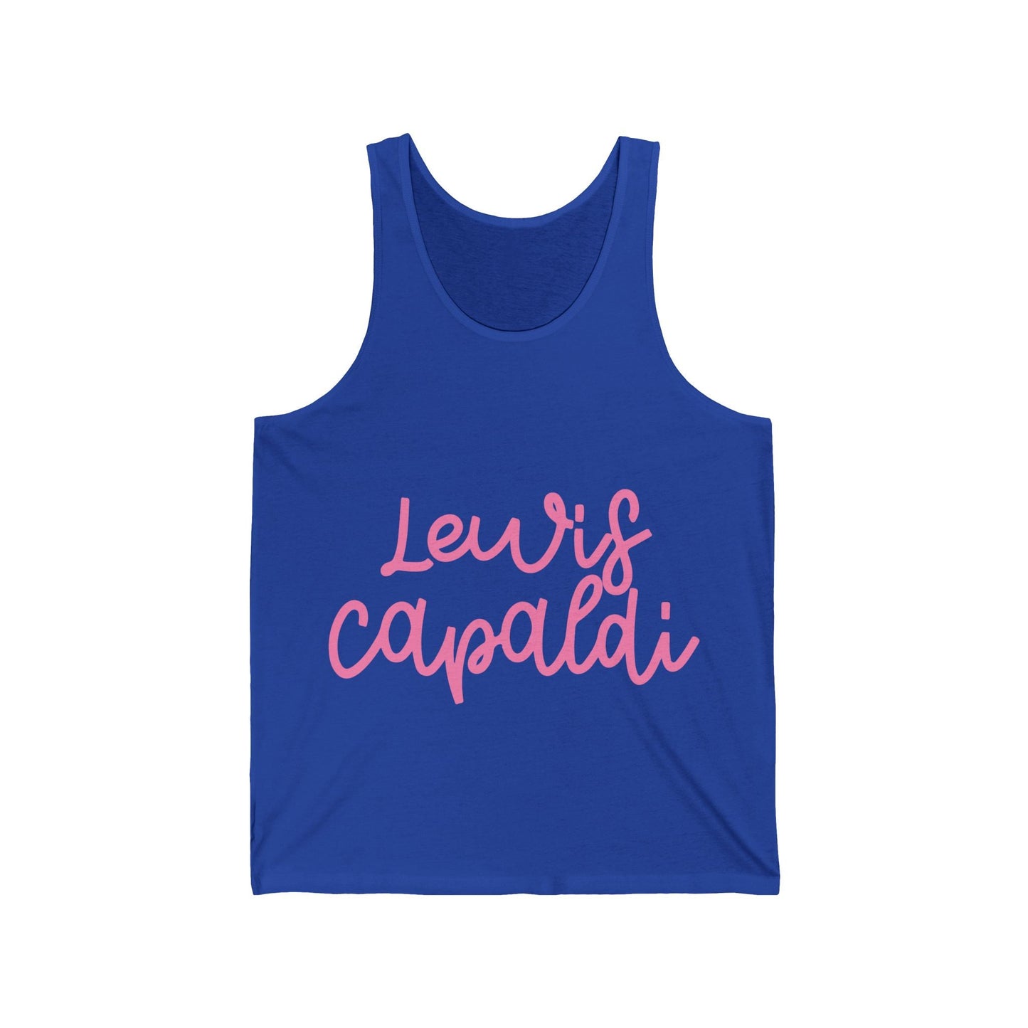 Lewis Capaldi Unisex Jersey Tank Top - Writing