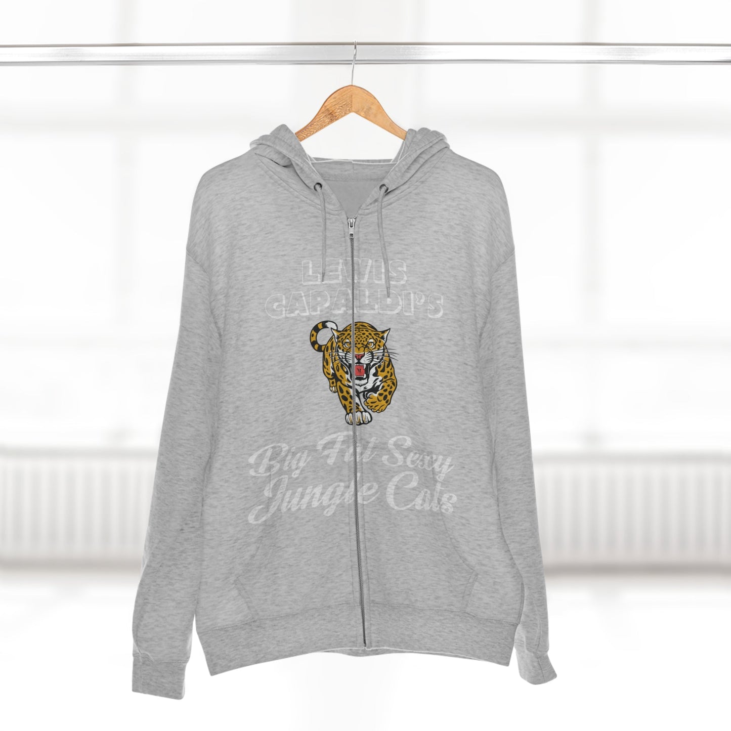 Lewis Capaldi Unisex Zip Hoodie - Big Fat Sexy Jungle Cats