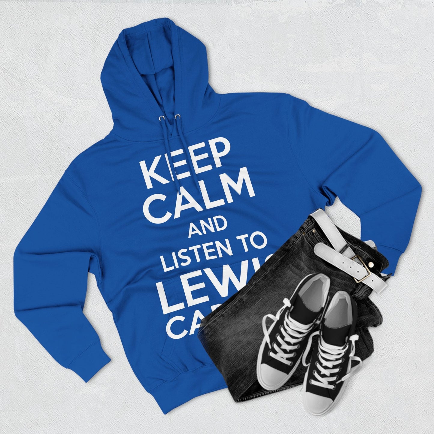 Lewis Capaldi Three-Panel Fleece Hoodie - Keep calm and listen to Lewis Capaldi