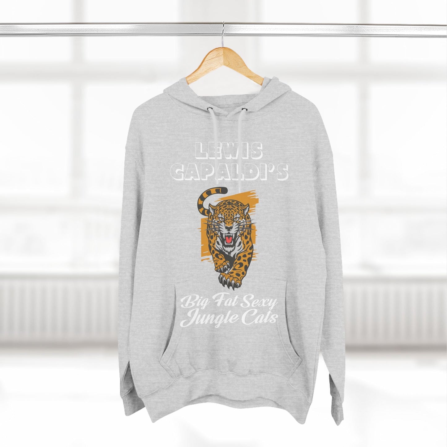 Lewis Capaldi Three-Panel Fleece Hoodie - Big Fat Sexy Jungle Cats