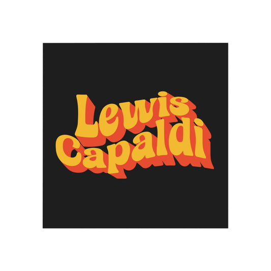 Lewis Capaldi Square Magnet - Writing