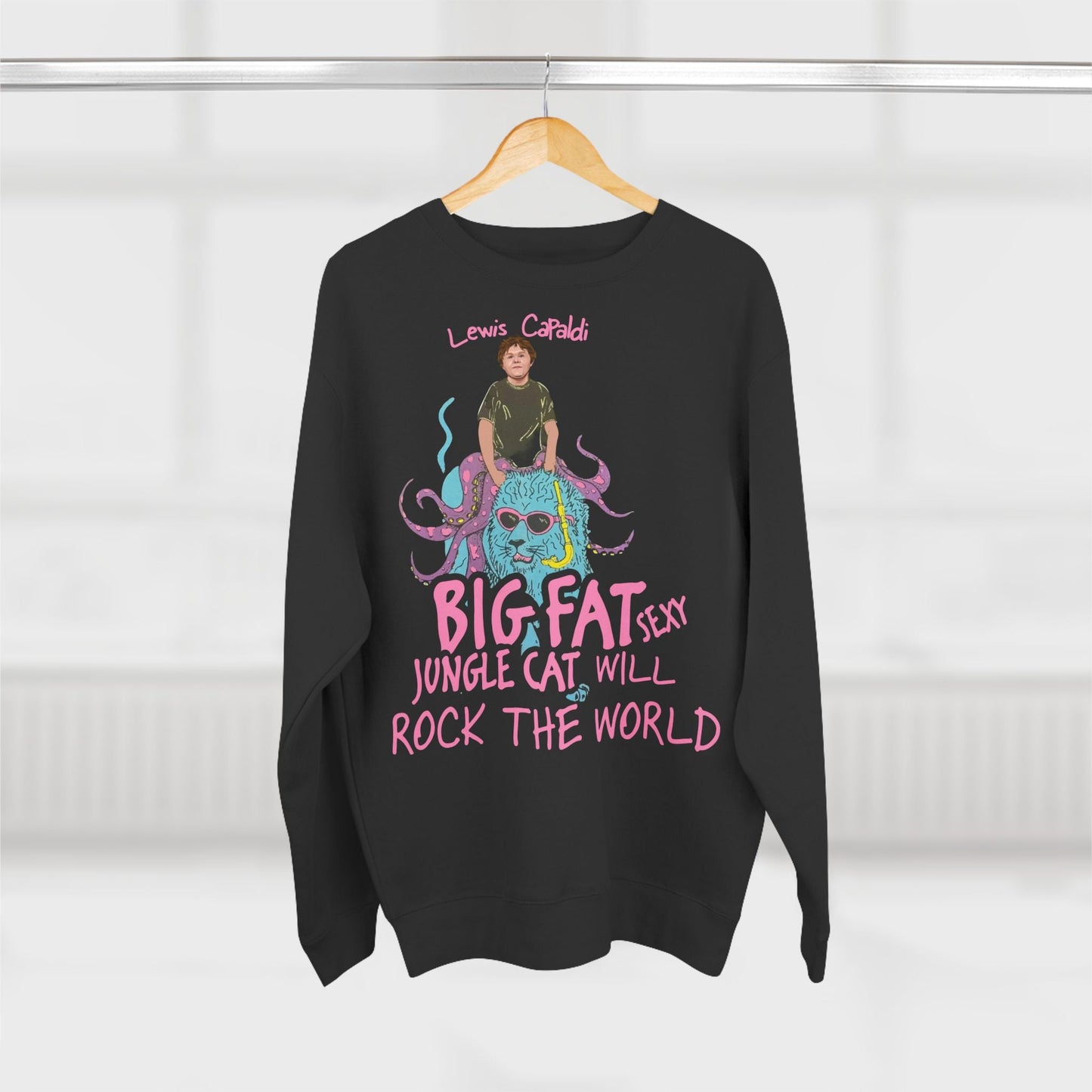 Lewis Capaldi Unisex Crewneck Sweatshirt - Big Fat Sexy Jungle Cats