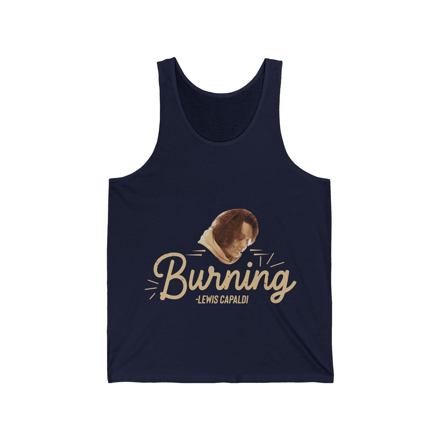 Lewis Capaldi Unisex Jersey Tank Top - Burning