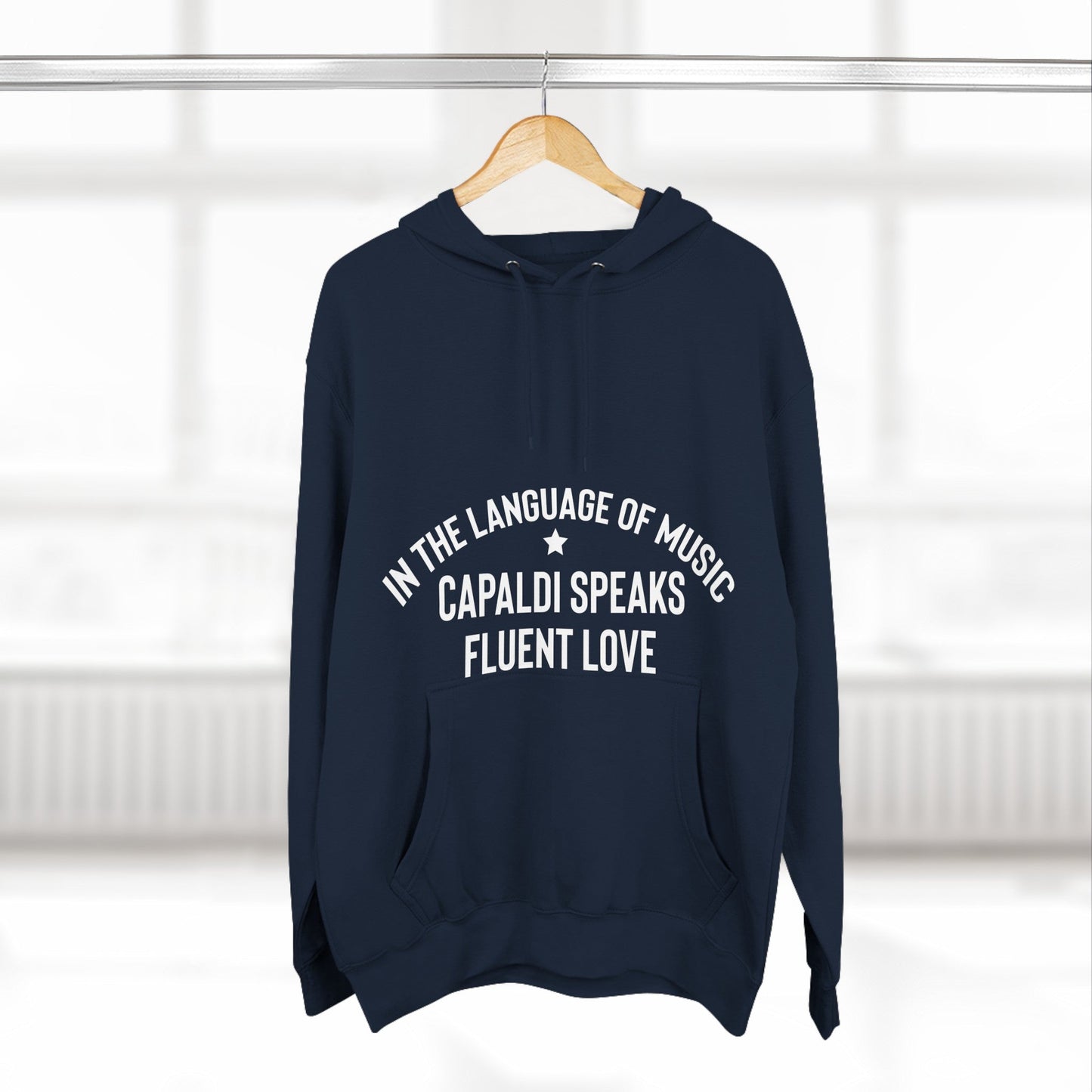 Lewis Capaldi Three-Panel Fleece Hoodie - In the language of music