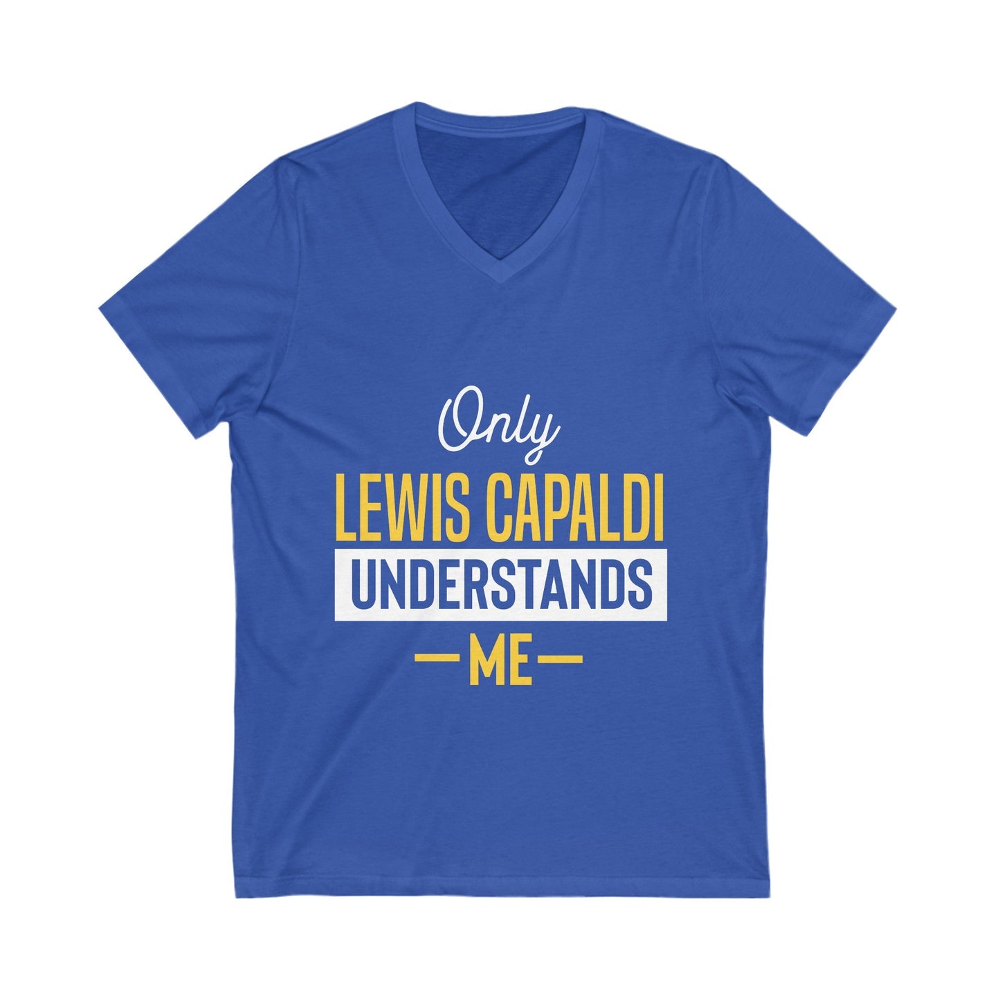 Lewis Capaldi Unisex Jersey V-Neck Tee - Understand Me