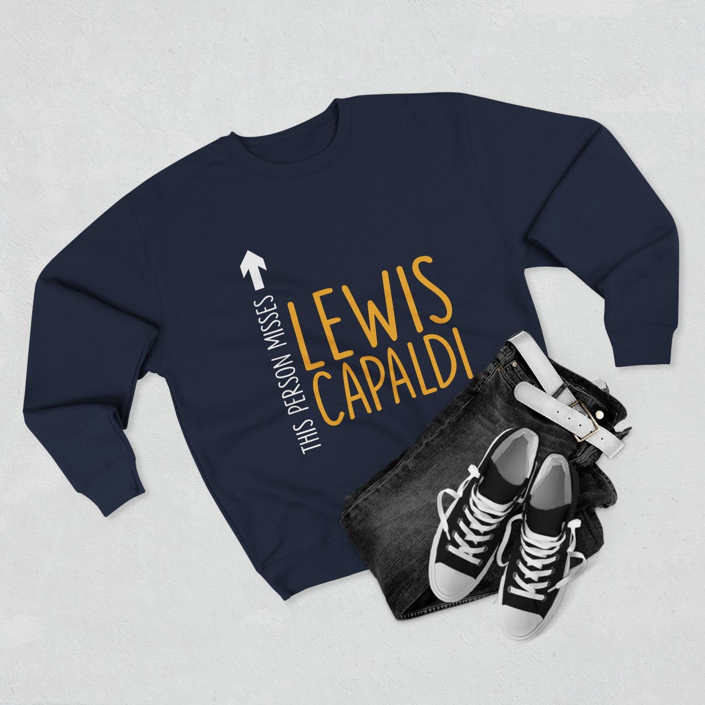 Lewis Capaldi Unisex Crewneck Sweatshirt - This Person Misses Lewis Capaldi