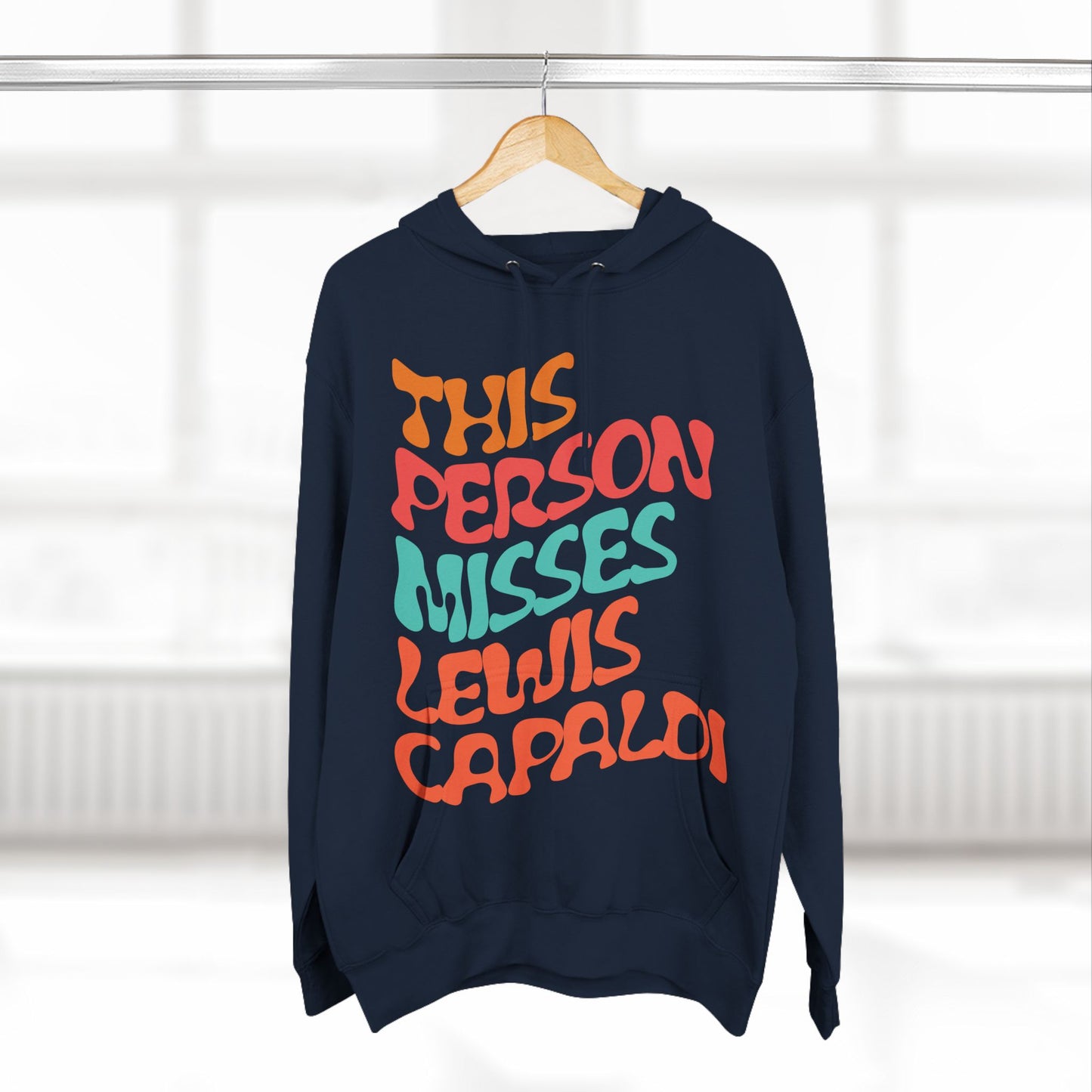 Lewis Capaldi Three-Panel Fleece Hoodie - This Person Misses Lewis Capaldi