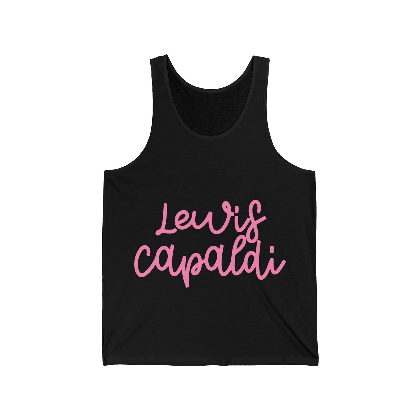 Lewis Capaldi Unisex Jersey Tank Top - Writing