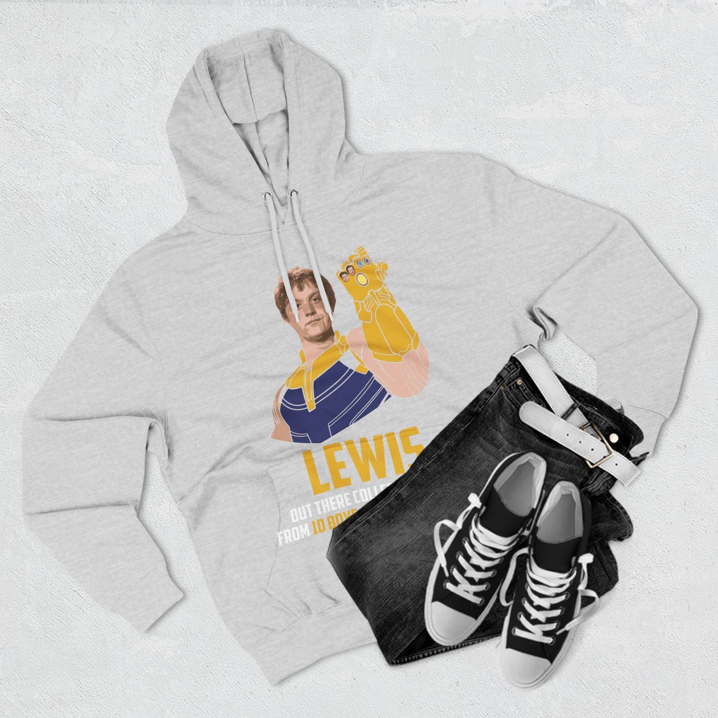 Lewis Capaldi Three-Panel Fleece Hoodie - Lewis out there collecting kisses from 1D boys