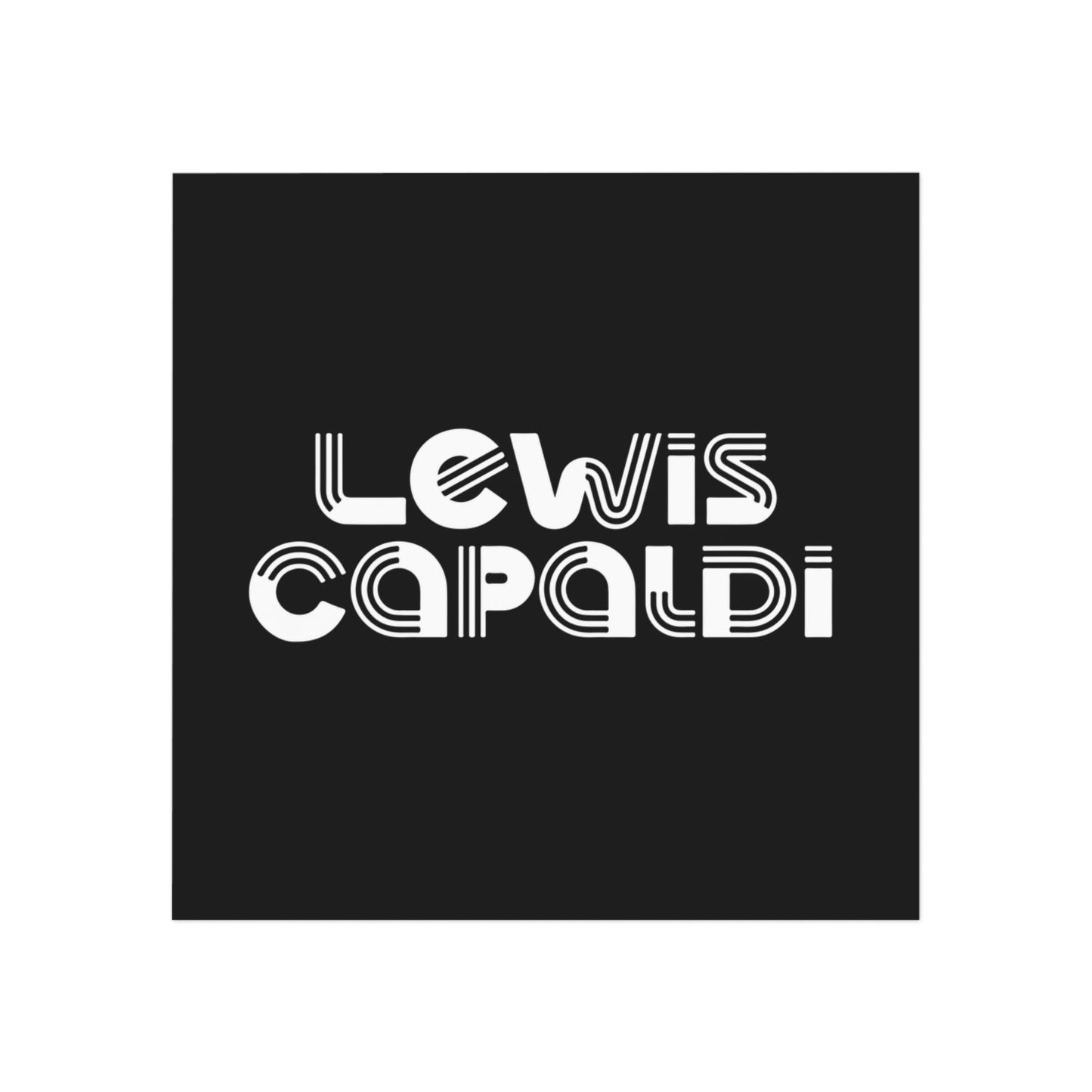 Lewis Capaldi Square Magnet - Writing