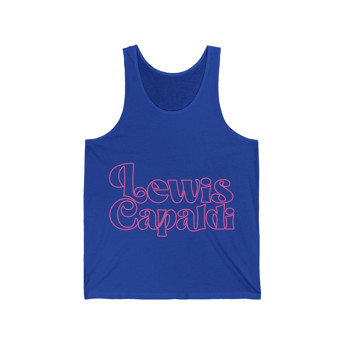 Lewis Capaldi Unisex Jersey Tank Top - Writing