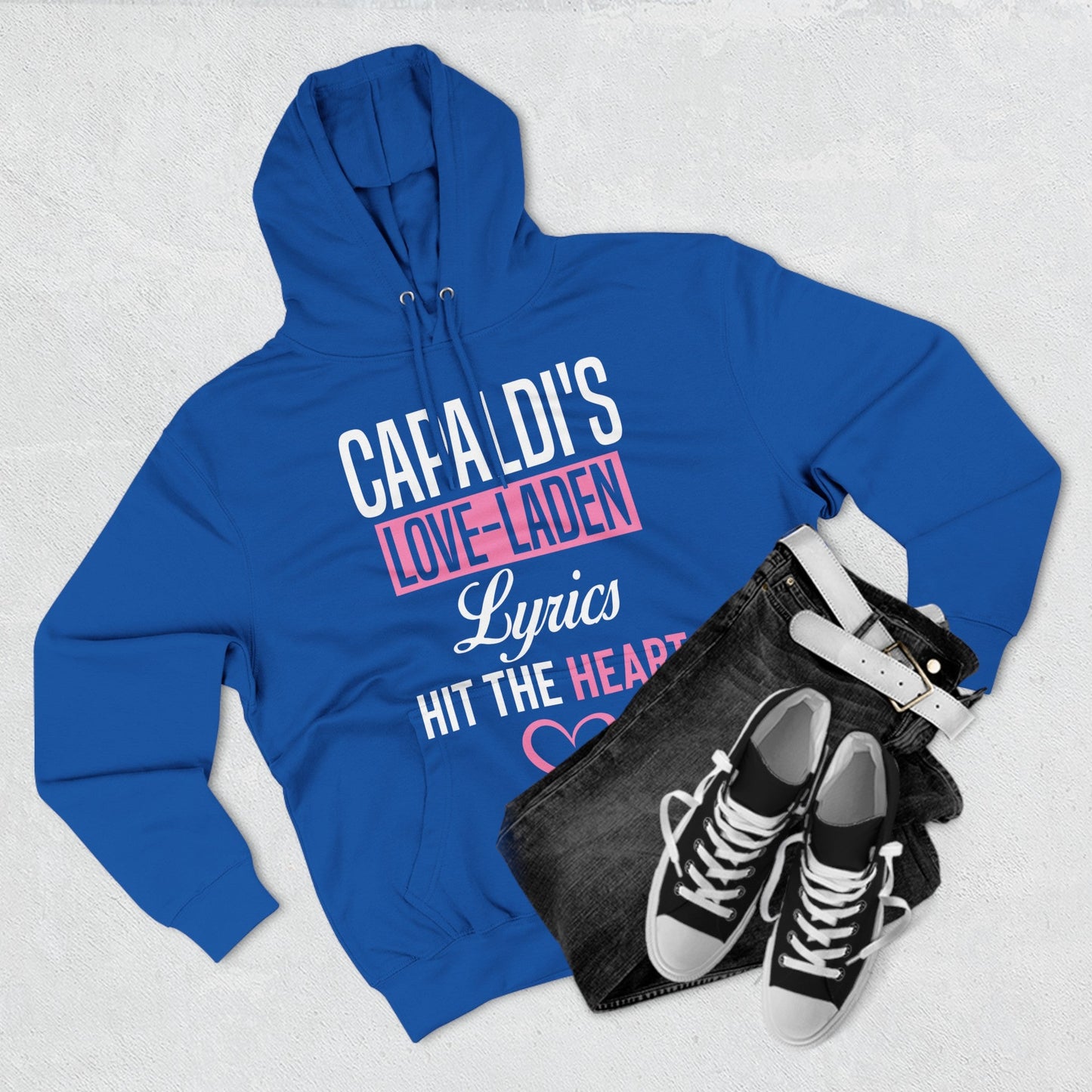 Lewis Capaldi Three-Panel Fleece Hoodie - Capaldi's love Laden lyrics